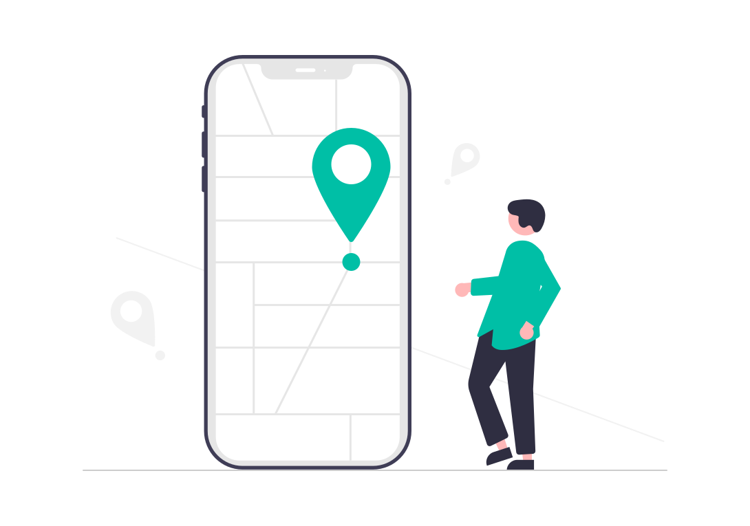 digital marketing local seo on mobile device graphic